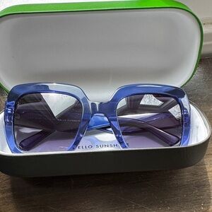 New! Stunning! Kate Spade ♠️ Naomi Blue Square Sunglasses